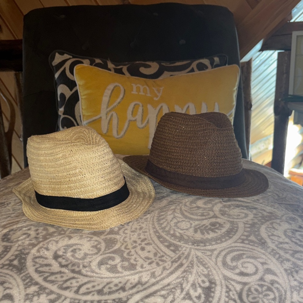 Stylish Women’s Fedora Hat Set - Cream and Brown